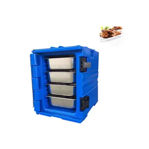 Commercial Fried Chips Chicken Hot Dog Delivery Hot Food Pan Carrier Transport Box Insulated Food Delivery Box