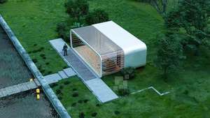 Cabine en acier extensible <span class=keywords><strong>de</strong></span> 40 pieds, type Apple Cabin, à double étage, pour usage hôtelier, avec ambiance capsule spatiale - Product Image 4