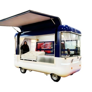 Carrito de Comida Móvil Eléctrico de Cuatro Ruedas, Camión de Venta de Café, Té con Leche y Aperitivos para Escenarios Urbanos - Product Image 1