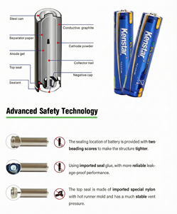 סוללה אלקליין 1.5V AA אולטרה סוללות LR6 LR03 קיבולת גבוהה 3000mAh יצרן OEM/ODM אספקה בכמויות גדולות עם תעודת CE KC - Product Image 4