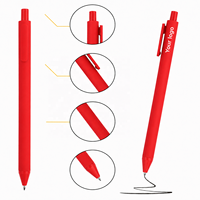 Stylo bille en gros, stylo à bille en plastique doux au toucher, personnalisable avec logo, encre noire, écriture fluide pour le bureau, l'école, les cadeaux promotionnels