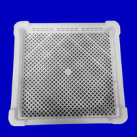 Plateau de congélation et de séchage en plastique recyclable de qualité alimentaire, à grille ventilée, pour la production industrielle