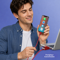 Kabel Pengisi Daya Ponsel 3-in-1 Magnetik dengan Anyaman Kepang, Pengisian Cepat & Transfer Data untuk Perangkat - Grosir Pabrik