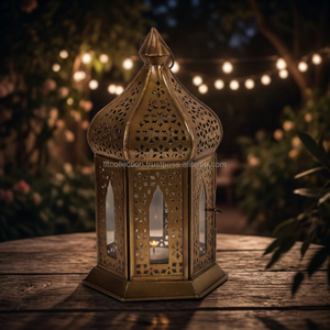 Wholesale Powder Coating Garden Decorative <b>Moroccan</b> <b>Lanterns</b> With Colorful GlassHandmade Metal Moroccane <b>Lantern</b> for wedding - Product Image 2
