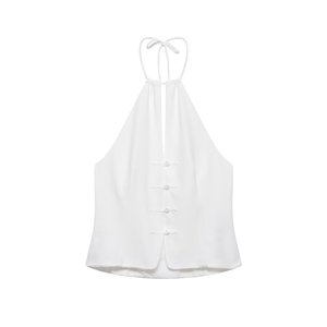 <span class=keywords><strong>Ensemble</strong></span> décontracté 2 pièces pour <span class=keywords><strong>femme</strong></span>, nouvelle collection 2026 : haut sans manches à col boutonné et mini-short <span class=keywords><strong>chic</strong></span> rétro - Product Image 2
