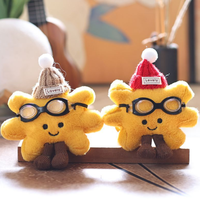 Adorable porte-clés pendentif en peluche étoile jaune pour sac à dos, jouet promotionnel, jouet économique pour machine à griffes