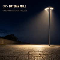 Lampadaire Solaire Intégré 120W 200W avec Batterie de Stockage 30AH 45AH et Détection Radar LED pour Entrée, Porche, Allée, Portail