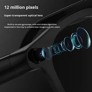 Traducción Inteligente con IA para Gafas, Grabación <span class=keywords><strong>de</strong></span> Fotos y Vídeos <span class=keywords><strong>de</strong></span> 1200W, Micrófono Dual con Reducción <span class=keywords><strong>de</strong></span> Ruido, Transmisión en Vivo - Product Image 3