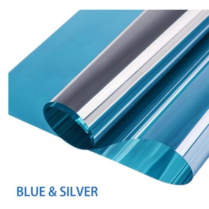 Film solaire double argenté à vision unidirectionnelle pour bâtiment, protection de la vie privée décorative pour la maison et le bureau, verre moderne, blocage UV en PET - Product Image 2