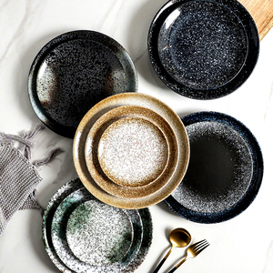 Assiette à dîner en céramique classique - Écologique, poterie du Guangdong, motif personnalisé, vaisselle pour mariage et toutes occasions - Product Image 1