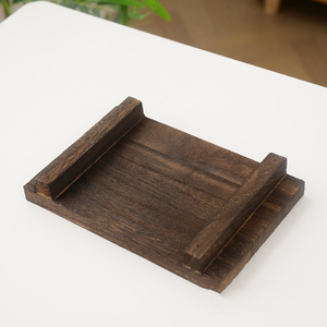 Wooden Soap Tray Solid Wood Rectangular Base <b>Stand</b> Minimalist Design For Console Table - Product Image 4