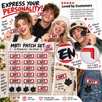 Patch brodé personnalisé en gros – 16 types de personnalités, lettres amusantes et mignonnes, à thermocoller ou à coudre