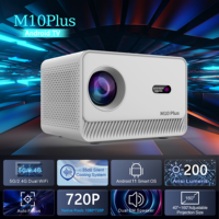 Projecteur intelligent Android au prix d'usine M10 WIFI BT 200 lumens Mise au point automatique LCD Home cinéma M10 Plus Mini projecteurs LED portables
