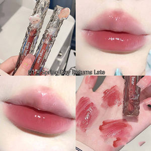 Le brillant à lèvres transparent Diamond Gloss Mirror apparaît blanc et n'est pas facile à coller au verre Water Gloss Mirror Lipstick - Product Image 5