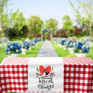 Camino de Mesa Personalizado con Logotipo Empresarial, Mantel Personalizado <span class=keywords><strong>para</strong></span> Fiestas, Cumpleaños, Bodas, Aniversarios, Eventos de Vendedores y Ferias Comerciales - Product Image 2