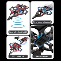Avion télécommandé AiJH avec caméra, jet RC à un clic, jouet d'avion télécommandé, régulation de vitesse, mode sans tête, jouet d'avion télécommandé lumineux