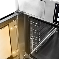 Four combiné électrique commercial professionnel 60L 5 plateaux multifonction poignée élargie de luxe pour une utilisation en boulangerie nouveau design industriel