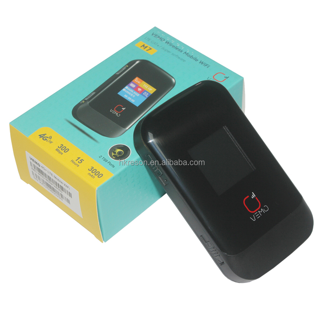 MEOKER VEMO M7 4G LTE Mobile WiFi Router 300Mbps 3000mAh Battery With Display Screen And Antenna Port For Travel