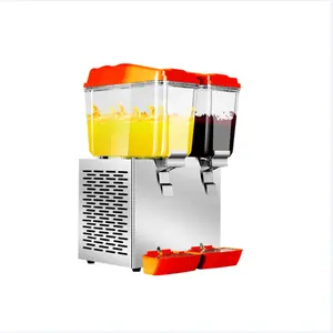 Dispensador de geladeira fria em aço inoxidável, dispensador de 2 tanques para suco frio, bebidas/grande capacidade, dispensador de bebidas, máquina de resfriamento 3 em 1