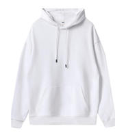 Op maat gemaakte OEM logo 360gsm gehaakte French Terry eco-vriendelijke herfst streetwear drop shoulder pullover hoodies sweatshirts voor heren