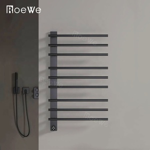 Radiateur à serviettes chauffant noir certifié CE SAA, support mural électrique pour serviettes de <span class=keywords><strong>bain</strong></span>, chauffe-serviettes électrique mural pour salle de <span class=keywords><strong>bain</strong></span> - Product Image 4