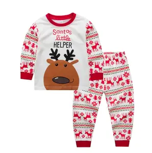 Hot Selling Fashion Christmas Printed Kids Pajamas Cotton Christmas Clothes Santa Claus Children's Pajamas