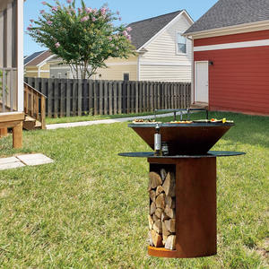 Brasero <span class=keywords><strong>Barbecue</strong></span> Extérieur Europe en Acier Corten Foyer BBQ - Product Image 2