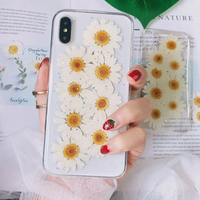Fleurs de marguerites pressées, chrysanthèmes séchés teints pour la résine, DIY, coque de téléphone, art floral pressé, artisanat