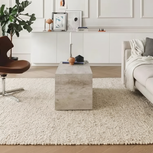 Parche de alfombra de lana pura Marrón 160x230 cm Parche de alfombra de lana pura Marrón 160x230 cm Lana para comedor, pasillo/entrada, dormitorio - Product Image 1