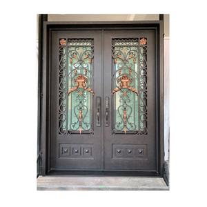 Puertas DE SEGURIDAD DE ACERO exterior doble de diseño moderno para el hogar, Villa, Puerta de Hierro, diseño de puerta de entrada de vidrio, rotura térmica - Product Image 6