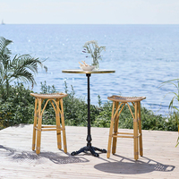 Base de table de café en fonte de style rétro noir en fer forgé pour bistrot restaurant hôtel maison