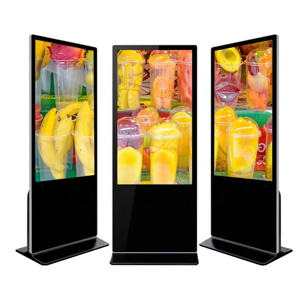 49 Inch Floor Standing Multi Touch Wifi Support Commercial Advertising Digital Display Screen