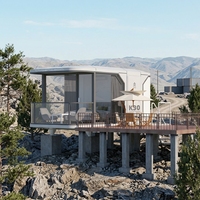 Cápsula Espacial Móvil Moderna para Hoteles Especializados, Casa Burbuja Creativa para Campamentos, con Vista al Cielo Estrellado, Módulo de Vivienda de Policarbonato para Baños