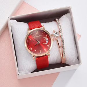 Montre à quartz de luxe pour femmes en vente en gros avec ensemble de bijoux Bracelet jonc avec logo personnalisé Montres-bracelets pour femmes <span class=keywords><strong>Cadeau</strong></span> pour filles - Product Image 5