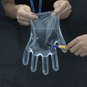 Gants jetables en PE, gants jetables de qualité alimentaire, gants en plastique transparent épaissis pour les plats à emporter, la cuisine et la salle de bain - Product Image 2