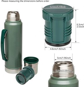 Vacuum <b>Flask</b> Heat Insulated Portable Travel Outdoor Sports Double Layer Water <b>Bottle</b> for Trip Camping Climbing - Product Image 2