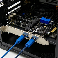 Carte d'extension interne Gigabit Ethernet PCIe X1 NEC720201 à 4 ports USB 3.0 1 Gbit/s pour serveur, PC de bureau, Windows