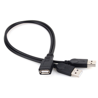 USB 2.0 Buchse USB 2 Stecker Verlängerung kabel Double Splitter 3A Schnell ladung für Drucker Kameras Computer Braid PVC