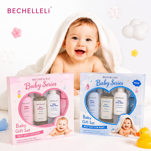 Suministro Directo de Fábrica OEM, Set Cuatro en Uno para Bebés y Niños, Gel Humectante Natural para el Control de la Grasa, Cuidado para el Baño, en Caja de Regalo - Product Image 1