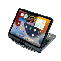 Keyboard Ajaib Touchpad Nirkabel Transparan OEM/ODM Grosir Baru, Rotasi 180/360 Derajat, 7RGB Backlit, USB-C Ultra Tipis