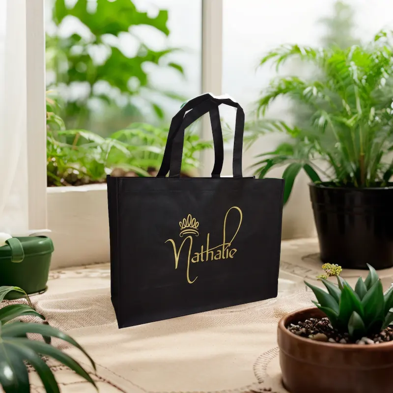 Logotipo personalizado imprimir promoção compras alça transportar laminado saco não tecido