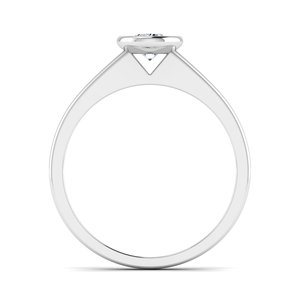 Bague solitaire vintage en or et argent sterling avec diamant, sertie en canal, plaquée rhodium, certifiée IGI, pour mariage, anniversaire, fiançailles - Product Image 3