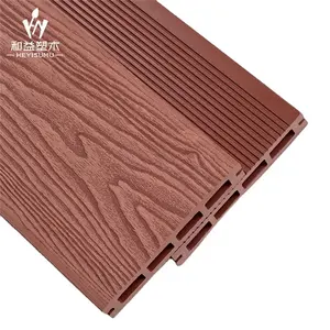 Wood grain 3D embossing technical WPC decking wood plastic composite decking for home use wholesale