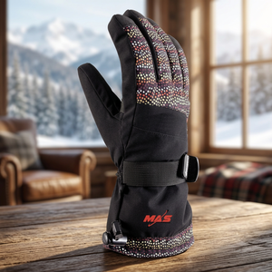 Gants de ski d'hiver pour hommes et femmes, en spandex, imperméables, coupe-vent, compatibles écran tactile, chauds, à doigts entiers, pour snowboard, motoneige, déneigement - Product Image 2