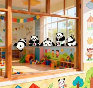 Autocollant électrostatique de haute qualité sans colle, amovible, pour animaux de compagnie, décoration de <span class=keywords><strong>fenêtre</strong></span> de maternelle, autocollant statique pour magasin - Product Image 1