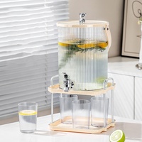 Nouveau Pichet d'Eau Froide de Luxe avec Robinet, Grande Capacité de Style Japonais pour Maison, Fruits, Thé, Limonade, Seau et Bouteille d'Eau pour Pique-nique