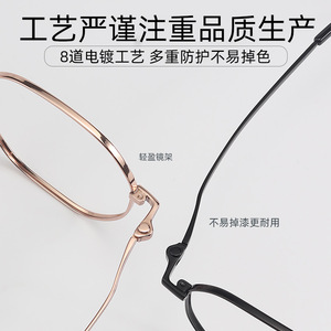 Monture de lunettes octogonale en titane pour homme 3120, monture intégrale légère avec verres en résine, style professionnel - Product Image 2