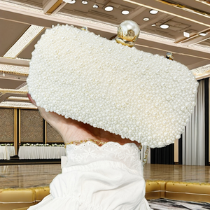 Wholesale Elegant Ladies Candy Pattern Waterproof <b>Clutch</b> Purse with Pearl Embellishment for Evening Events and <b>Wedding</b> Parties - Product Image 2