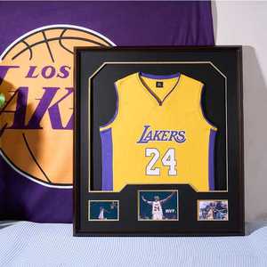 Cadre en bois pour maillot de basketball, Tennis de table, LAKERS 24, Maillots commémoratifs classiques imprimés en relief 6 couleurs, Collection d'<span class=keywords><strong>autographes</strong></span> - Product Image 3