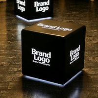 Cube lumineux LED personnalisé avec logo, RGB, rechargeable, pour la location d'événements, les fêtes, les locations de meubles, cube lumineux LED